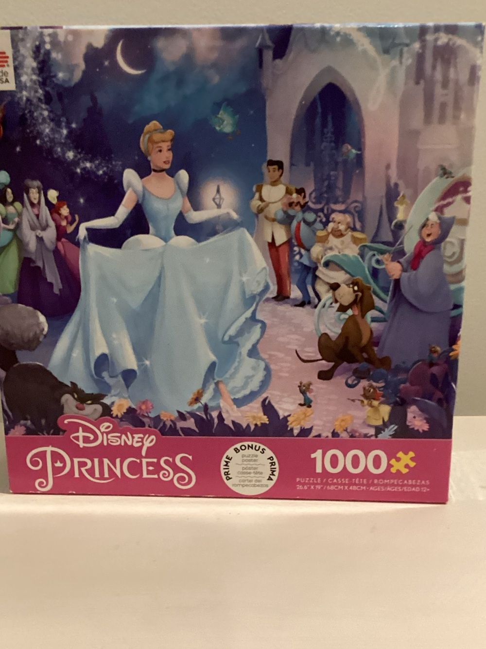 Disney Princess Cinderella Puzzle with Light Blue Gown Artwork